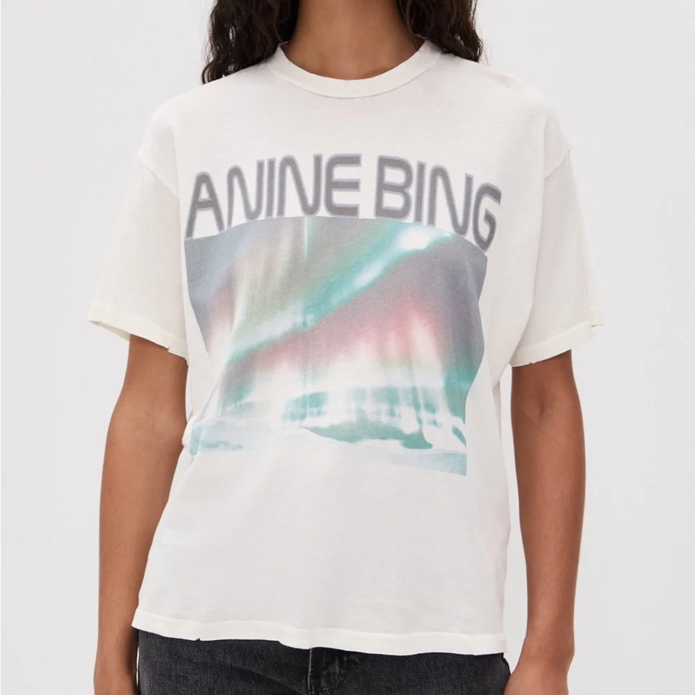 ANINE BING Cade Northern Lights tee - Picture 1 of 6
